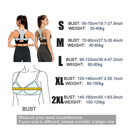 1pcs Back Posture Correction Belt Hunchback Corrector Adult Men and Women Sitting Posture Correction Belt Shoulder Straight Back