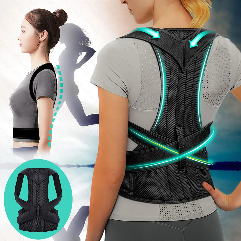 Back Posture Corrector Back Brace for Scoliosis Therapy Corset Spine Support Belt Lumbar Back Posture Back Brace with Bandage