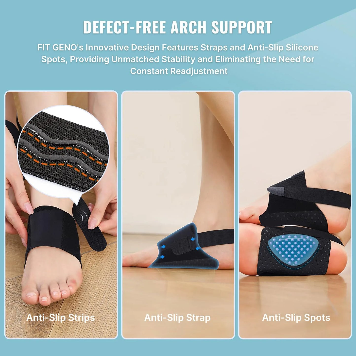 1 Pair Professional Orthopedic Arch Support Foot Pad For Men Women Flat Feet Flat Feet Corrector Insole For Fasciiti Cushion