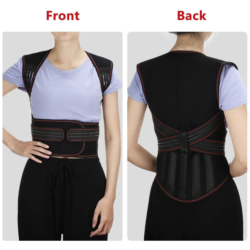 Self-heating Tourmaline Magnetic Therapy Support Belt Shoulder Back And Neck Massager Spine Lumbar Brace Posture Corrector