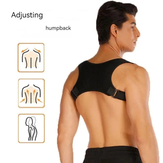 Unisex Breathable Back Posture Correction Belt Hunchback Prevention Sitting Posture Shaping Aid for Correct Body Alignment