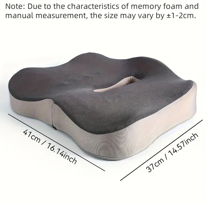 【Ergonomic Office Seat Cushion】 Memory Foam Lumbar Support Pillow Breathable Posture Corrector for Car Office Wheelchair