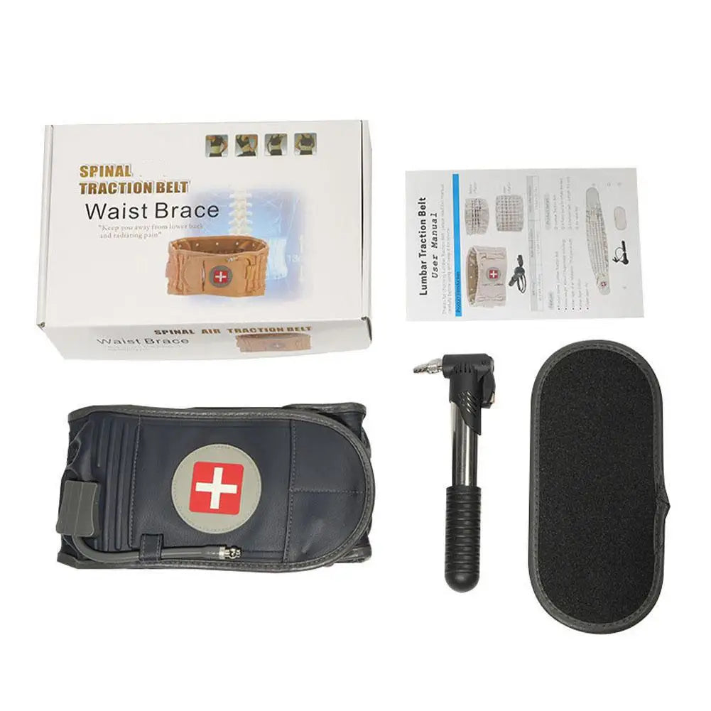 Adjustable Inflatable Lumbar Traction Belt Unisex Adult Air Decompression Brace Back Pain Relief Posture Corrector Spine Support