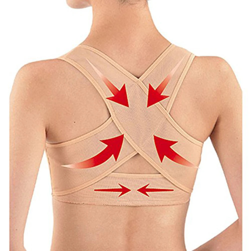 Women Posture Corrector Adjustable Breathable Back Support For Humpback Relief Chest Shaping Pain Relief Long Sitting