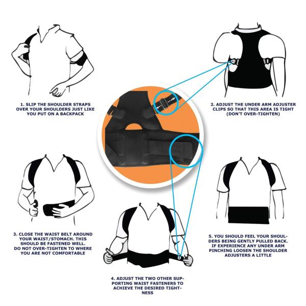 Adjustable Posture Corrector Brace by Wiseman Style