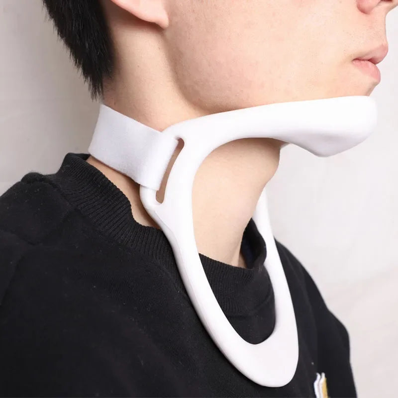 Adjustable Cervical Neck Brace Posture Corrector & Traction Support White
