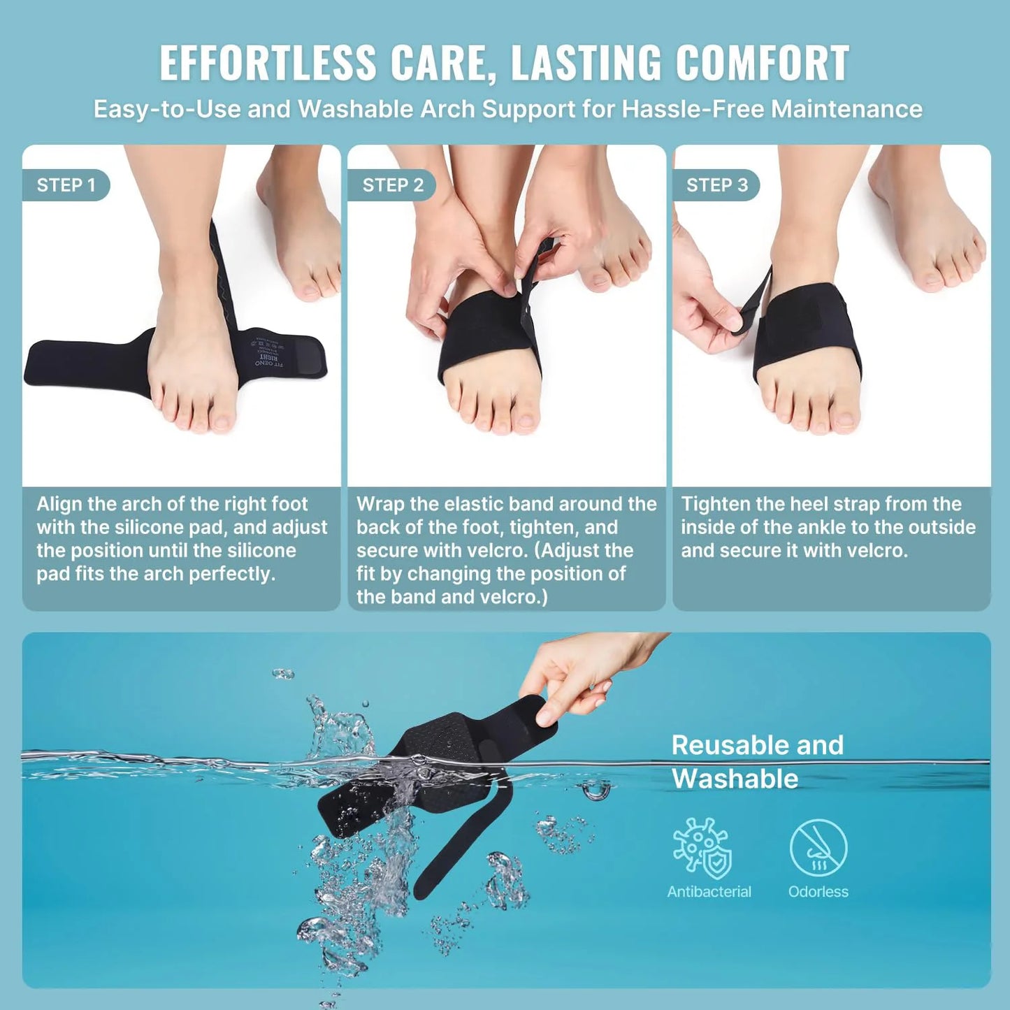 1 Pair Professional Orthopedic Arch Support Foot Pad For Men Women Flat Feet Flat Feet Corrector Insole For Fasciiti Cushion