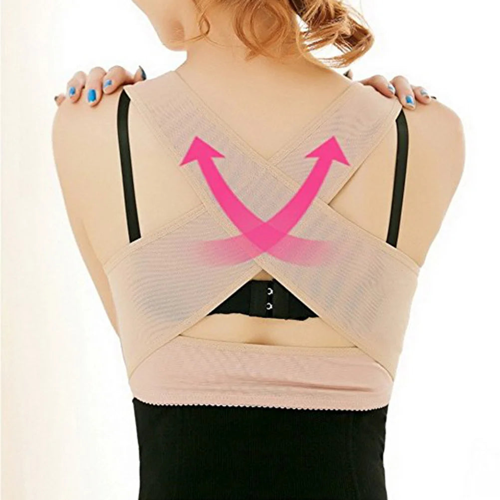 Women Posture Corrector Adjustable Breathable Back Support For Humpback Relief Chest Shaping Pain Relief Long Sitting